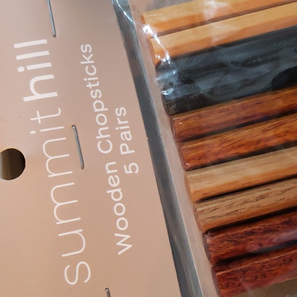 5 Pk Wooden Chopsticks NWT - Picture 2 of 4